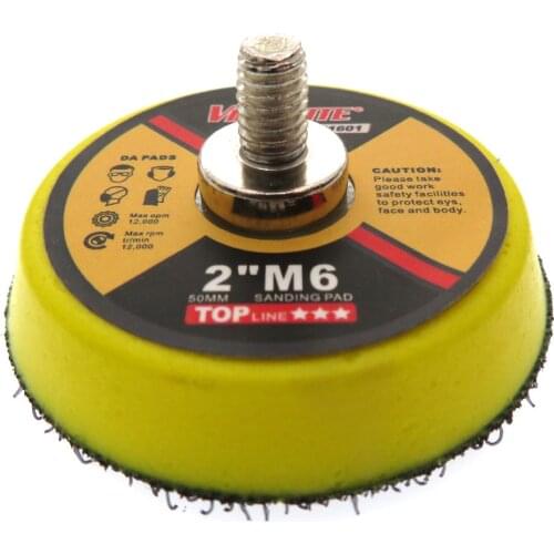 2 Inch 50mm Hook and Loop Backup Sanding Pad Backing Plate M6 Thread for Polishing Grinding Abrasive Power Tools Accessories