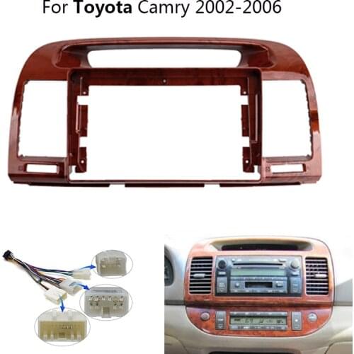 9-Inch 2 Din Car Radio Dashboard Fascia for Toyota Camry 5 2002-2006 Stereo Panel for Mounting Car Panel Dual Din CD DVD Frame