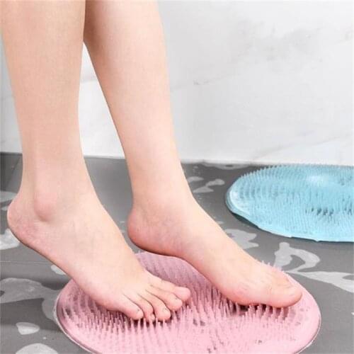 Silicone Massage Brush Bath Mat Foot Bath Massage Brushes Bathroom Accessories Cleaning Tools Household Items