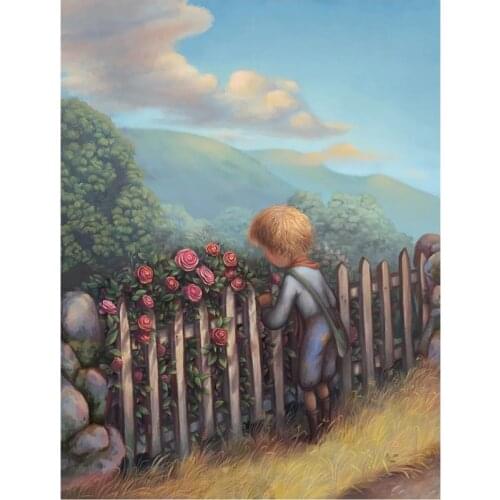 New 5D DIY Full Round Diamond Painting Cartoon Boy Cross Stitch Little Prince 3D Embroidery Rhinestone Mosaic Home Decor Y1691