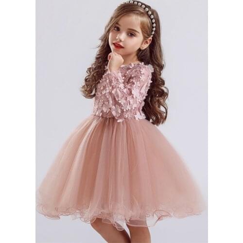 Kid Dresses For Girls Long Sleeve Dress For Kids Lace Princess Party Children Dress Teenager School Daily Wear Baby Girl Clothes
