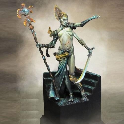 Ebylzadeath Necromancer, Resin Model Figure GK, Fantasy Theme, Unassembled and unpainted kit