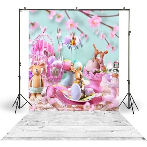 HUAYI Photography Backdrop Newborns Baby Birthday Studio Photo Background Easter Day Rabbit Eggs Holiday Photo Backdrops XT-6325