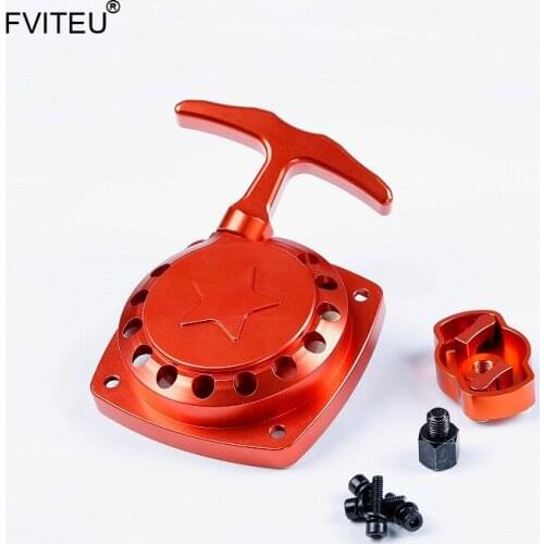 FVITEU CNC Alloy Easy Started Pull Starter with starter pulley for 32-36cc Zenoah CY Rovan Engine for 1/5 HPI Baja 5B 5T Rovan