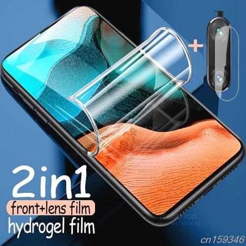 Hydrogel Film For Sony Xperia 1 XA2 XZ3 Plus +Camera Lens film Screen Protector Film For Sony XZ2 Compact Premium Not Glass