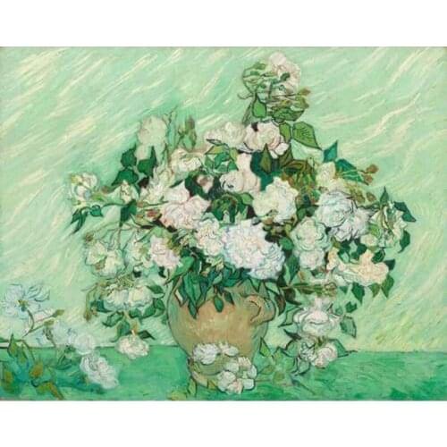 GLymg 5D Diamond Painting Painting Kits For Adults Diy Diamond Embroidery Craft Painting White Flowers Diamond Wall Arts Decor