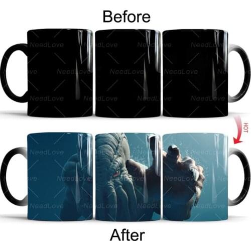Call of Cthulhu Mug Changing Color Cups Lovecraft Horror Heat Reactive Mugs Milk Coffee Tea Cup for Christmas Gift