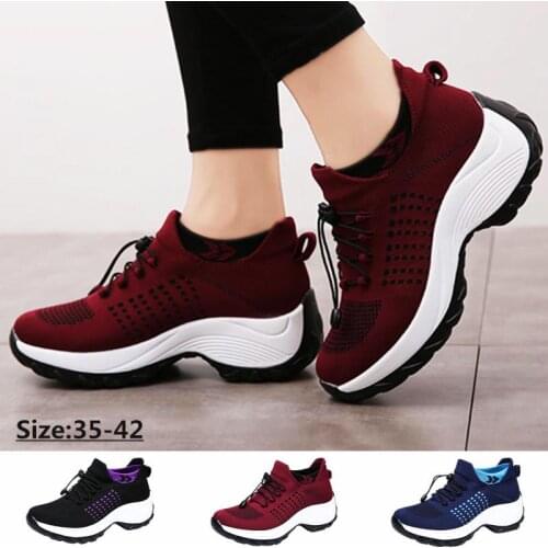 Summer Platform Womens Running Shoes Female Sneakers Lady Ladies Sport Shoes Sneakers Sports Women Red Basket Jogging GMB-1715