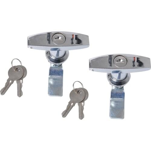 MagiDeal 2X Secure Garage Door Opener T Handle Lock with 4 Keys for Caravans