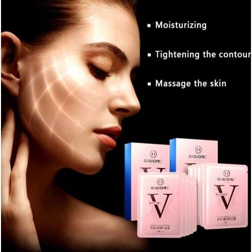 Face Masks V Shape Firming Skin Brightening Face Facial Mask Long-lasting Moisturizing Deep Nourishing Facial Skin Care TSLM2