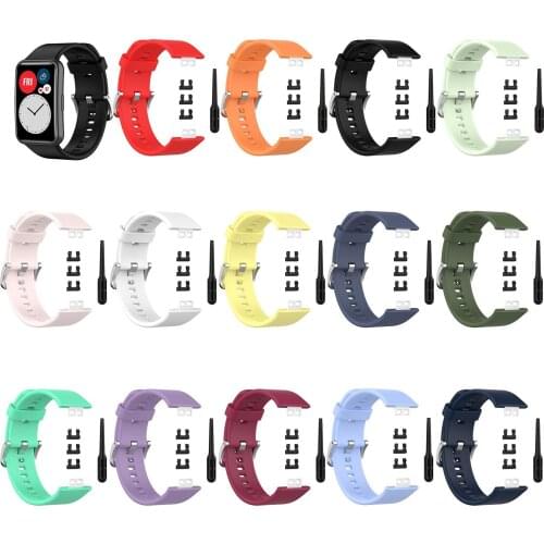 Soft Silicone Watch Band For Huawei Watch Fit TIA-B09 TIA-B19 Replacement