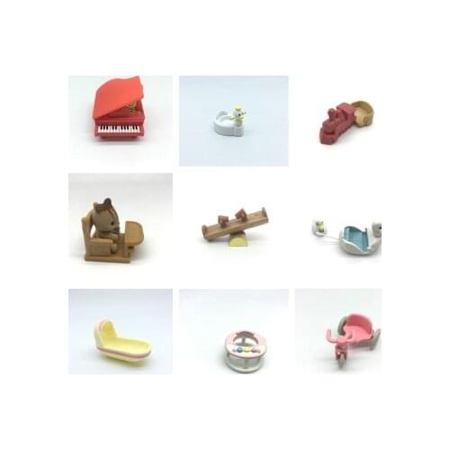 Geniune Sylvanian Doll Families Dollhouse Animal Figures furniture set clothes house food without package