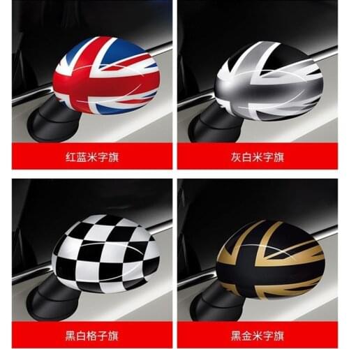 2pcs Door Rear View Mirror Covers Stickers Car-styling For Mini Cooper S Clubman Countryman Paceman R55 R56 R57 R58 R59 R60 R61