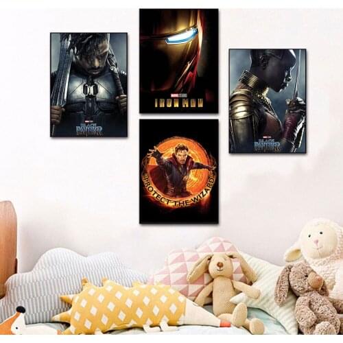 Marvel Movie Superhero Iron Man Print Posters and Prints Wall Art Decor Canvas Painting Living Room Bedroom Decoration Picture