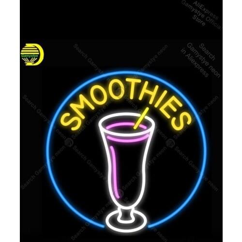 Neon Sign for Smoothies Glass Drink neon Light Decor club Hotel glass Recreation Room Metal Signs Garage Tube Neon Shop Led Tube