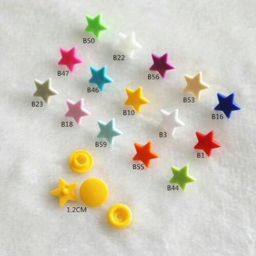 15 colors mixed five-pointed star type 150 sets of the KAM plastic snap button baby diapers With the buttons