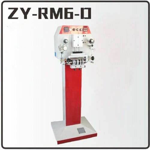 1PC ZY-RM6-D Pneumatic hot stamping machine Leather embossing LOGO Branding machine 220V shoe ribbon coding machine