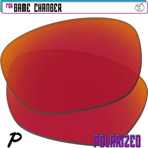 EZReplace Polarized Replacement Lenses for - Oakley Game Changer Sunglasses - Red P