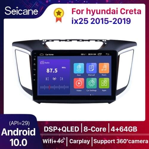 Seicane Android 10.0 DSP QLED 2Din Car Radio Audio GPS Navi Stereo Head Unit Multimedia Player For 2014 2015-2019 Hyundai IX25