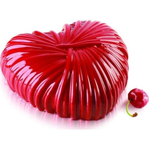 SHENHONG Woolen Heart Silicone Mold For Valentines Day Mould Mousse Cake Festival Dessert Decorating Tools Pastry Baking Pan