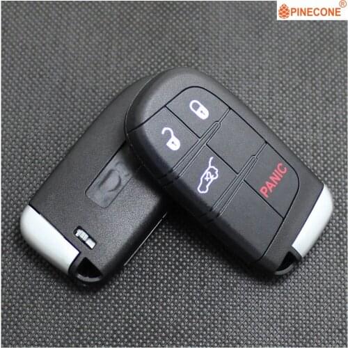 PINECONE for JEEP GRAND CHEROKEE DODGE CHALLENGER CHARGER DART DURANGO JOURNEY CHRYSLER 300 3+1 Buttons Car Key Fob Shell Case