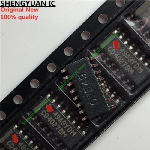 10 pcs/lot CD4027BM96 CD4027BM SOP-16 CD4027 CMOS Dual J-K Master-Slave Flip-Flop 100% new imported original 100% quality