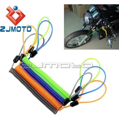 Motorcycle Lock Cable Reminder Anti Theft Wheel Disc Brake Alarm Security Reminder Spring Cable