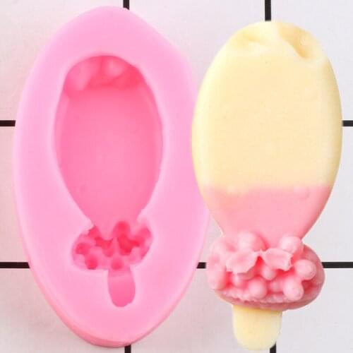 Ice Cream Silicone Mold Baby Birthday Cupcake Topper Fondant Cake Decorating Tools Candy Clay Resin Chocolate Gumpaste Moulds