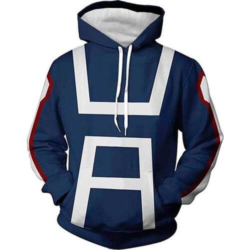 3D Anime My Hero Academia Todoroki Shouto Midoriya Izuku sweatshirts hoodies Cosplay Costumes Men Women College Uniforms Tops