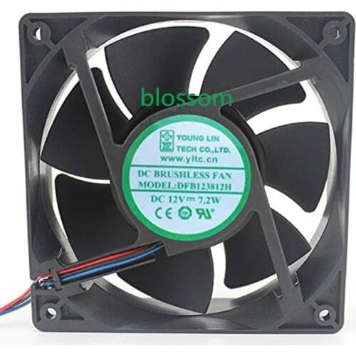 Young Lin Tech DFB123812H 135mm 12 volt 120X120X38 WATERPROOF FAN