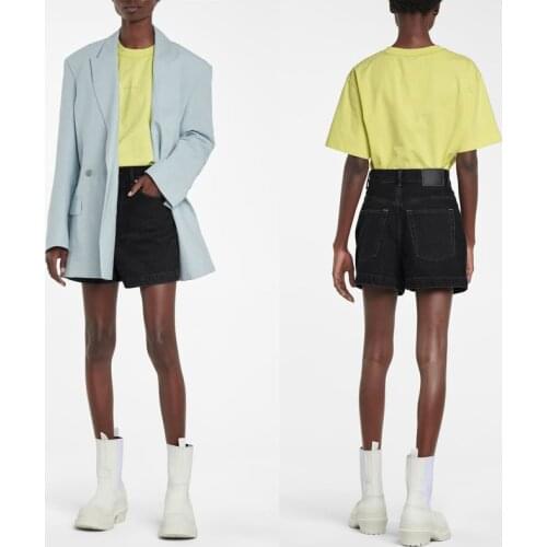 Women Jeans 2021 Spring and Summer New Ladies Solid Color Mid-section or Five-section Pants