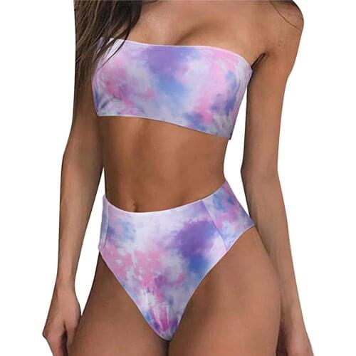 Women Sexy Snake Print Tie Cutout Hollow Out Bikini Swimsuit Beachwear Bikini Set 2020 Summer Swimwear Women Biquini