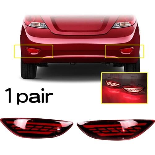 1 Pair Rear Bumper Reflector Light for Hyundai Accent Car High Position Brake Light Stop Warning Lamp Turn Signal Auto Tail Lamp