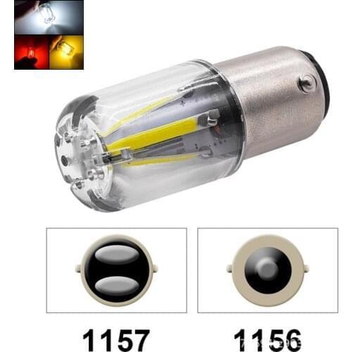 1156 1157 Led Bulb BA15S BAY15D P21W P21/5W LED R5W R10W Car Turn Signal Lights Reverse Lamp COB 12V Automobile White Red Yellow