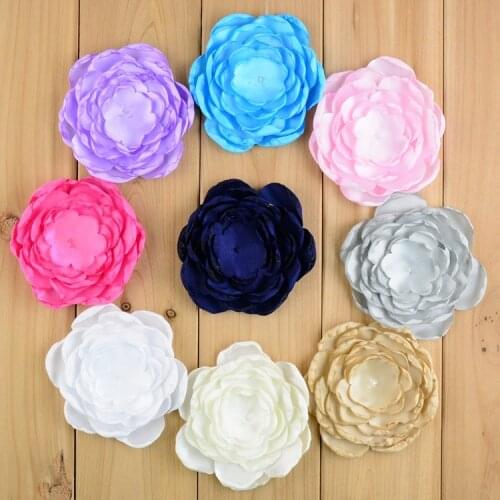 20pcs/lot Newest Burned Satin Flower 4" Multi Petal Hair Flower for DIY Hair Accessories Free Shipping FH55