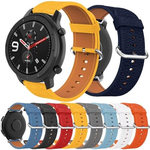 22mm Leather Bands for Huami Amazfit GTR 47mm Watch Strap Wristband Bracelet for Huawei Watch GT/Honor Magic