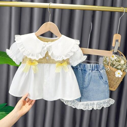 4 Sets/Lot) 2021 New Arrival Girls Summer Clothing Set 042109