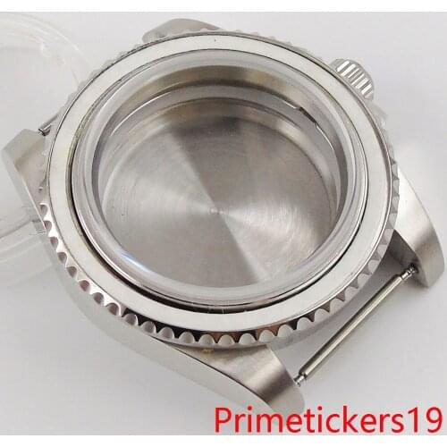 40mm 316L stainless steel men watch case sapphire glass fit NH35 NH36 automatic movement
