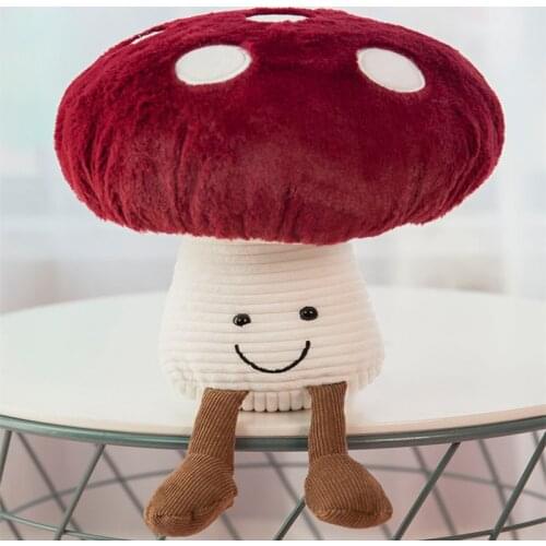 45cm Creative Cute Small Mushroom Stuffed Plush Toys Kawaii Plant Vegetables Mushroom Soft Doll gift Car/Bed/Sofa Hold pillow