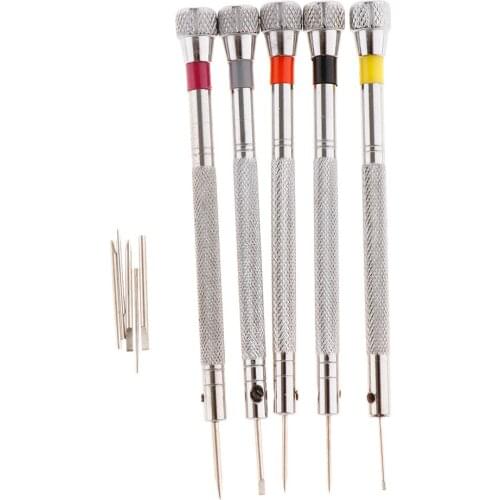 5 Pieces Screwdriver Glasses Watch Jewelry Watchmaker Repair Tools