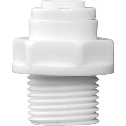 3/8" Male Thread - 1/4" OD Tube PE Pipe Fitting Hose Straight Quick Connector Aquarium RO Water Filter Reverse Osmosis System