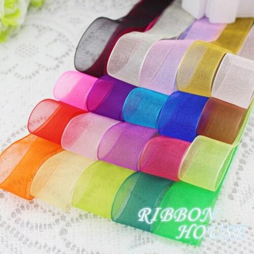 50 yards/roll) 1" (25mm) Organza Ribbon gift wrapping Christmas ribbonsDIY Hair accessories and Garments Jewelry Access
