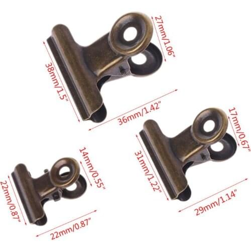 6Pcs Metal Bulldog Grip Clips Food Bag Sealing Clamps File Ticket Binder Picture Money Organizer Kitchen Office School Supplies