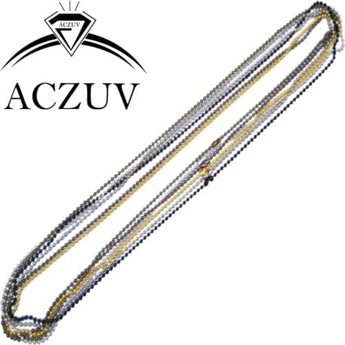 1.2mm Multi-Size Silver/Black/Gunmetal/Rhodium/Gold Metal Ball Chain Necklace Link For Pendant Jewelry DIY Accessories Findings