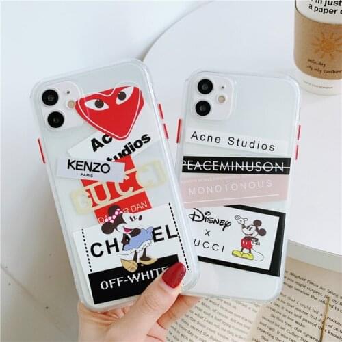 Disney Mouse Mickey Minnie Co-labeled Phone Case for Apple 11 12 Pro cover cover case 7XR transparent soft shell XS11 Tidal
