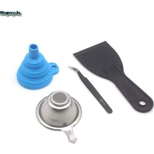 3D Printer parts Silicon Funnel+Metal UV Resin Filter Cup+tweezers+SLA Resin Special tool shovel for ANYCUBIC Photon DLP parts