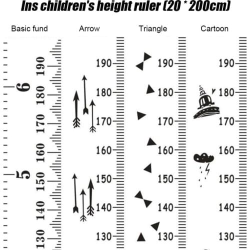 Baby Kids Growth Chart Record Childrens Height Measuring Cute Cartoon Pattern Home Wall Canvas Hanging Decoration