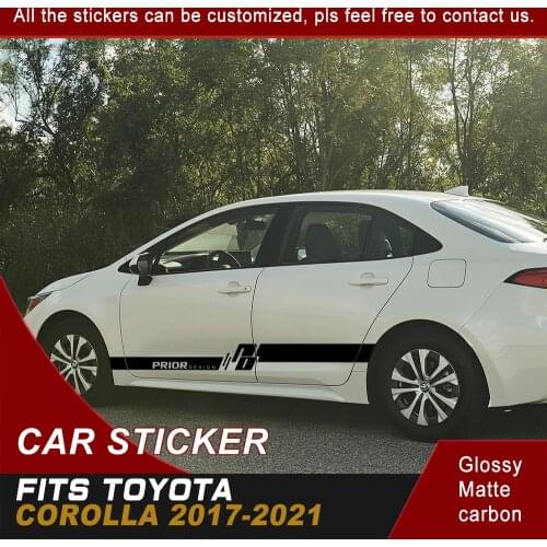 For Toyota Corolla 2017 2018 2019 2020 2021 Car Stickers Bonnet Side Door Racing Stripe Graphics Vinyl Car Decals Custom