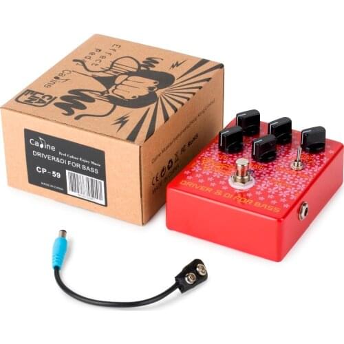 Caline CP-59 Driver Electronic Guitar Bass Effects Pedals Bass Amp DI Classic Tube Red Pedal
