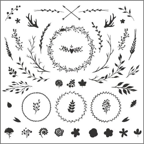 Garland Leaves Flower Transparent Clear Silicone Stamp Seal For DIY Scrapbooking Photo Album Decorative